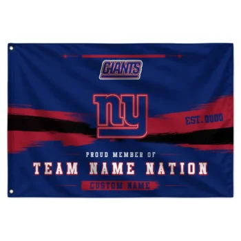New York Giants House Flag Customized Brushed Streaks Blue Best Selling