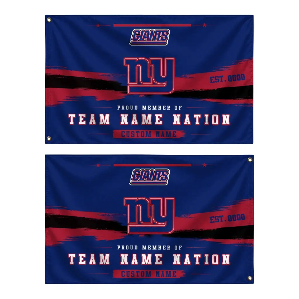 New York Giants House Flag Customized Brushed Streaks Blue Fashion Forward New York Giants House Flag Customized Brushed Streaks Blue Fashion Forward