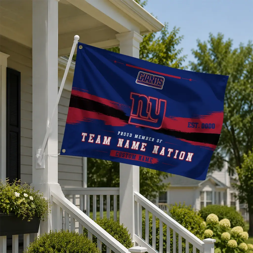 New York Giants House Flag Customized Brushed Streaks Blue New Arrival New York Giants House Flag Customized Brushed Streaks Blue New Arrival