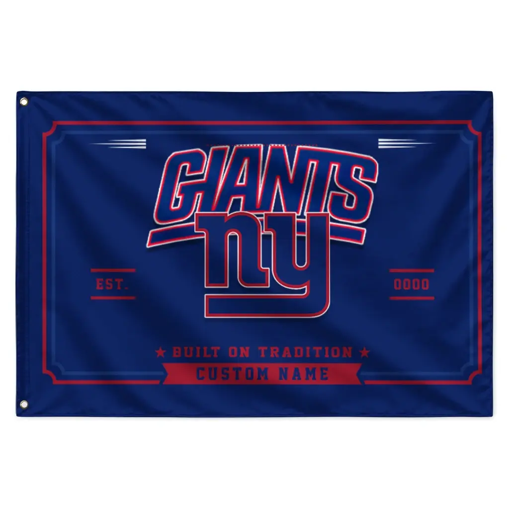New York Giants House Flag Customized Ornate Border Blue Best Selling New York Giants House Flag Customized Ornate Border Blue Best Selling