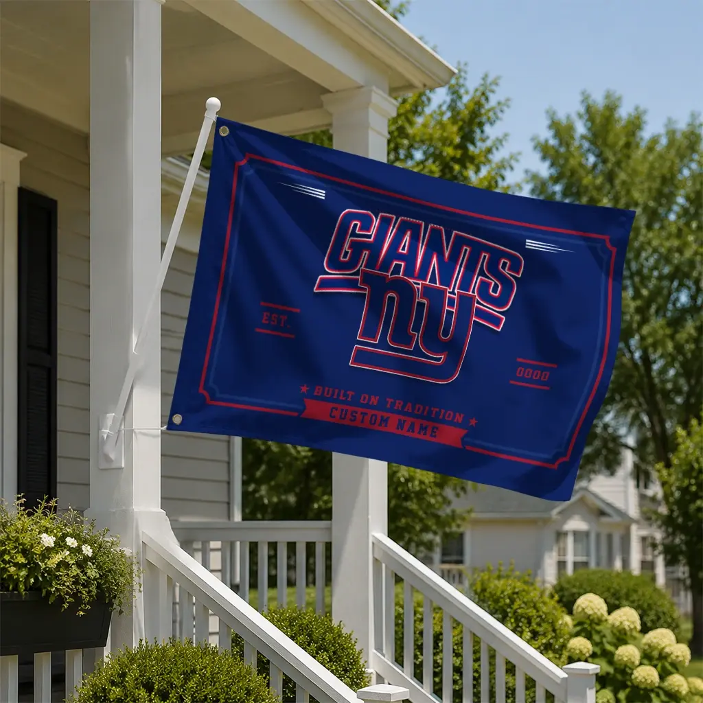 New York Giants House Flag Customized Ornate Border Blue New Arrival New York Giants House Flag Customized Ornate Border Blue New Arrival