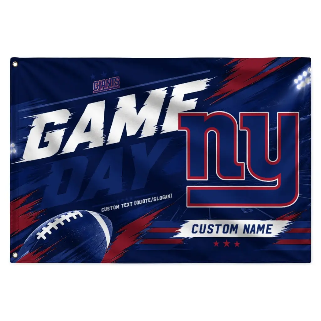 New York Giants House Flag Personalized Action Streaks Blue Best Selling New York Giants House Flag Personalized Action Streaks Blue Best Selling
