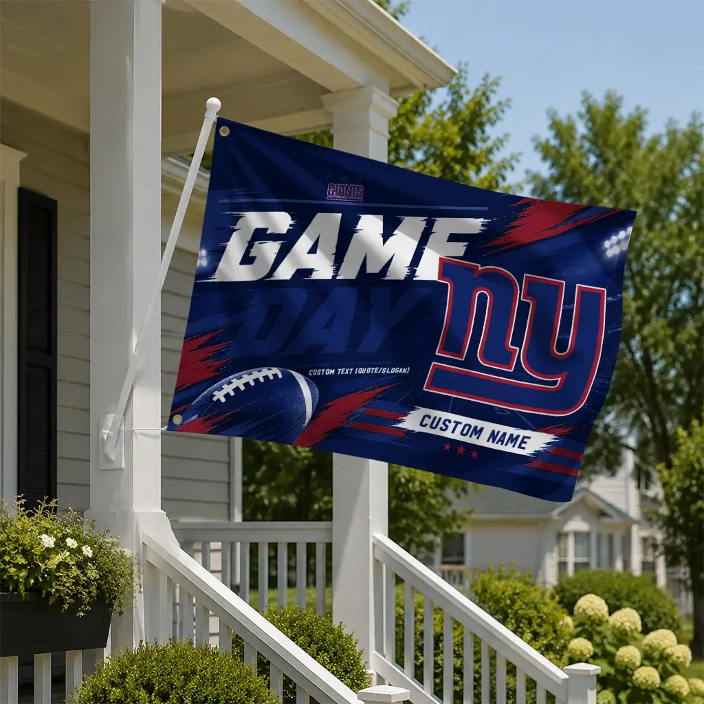New York Giants House Flag Personalized Action Streaks Blue New Arrival New York Giants House Flag Personalized Action Streaks Blue New Arrival