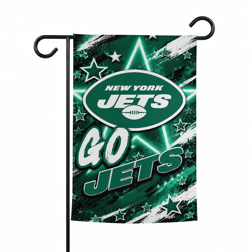 New York Jets Garden Flag Custom Glowing Star Green Best Selling New York Jets Garden Flag Custom Glowing Star Green Best Selling