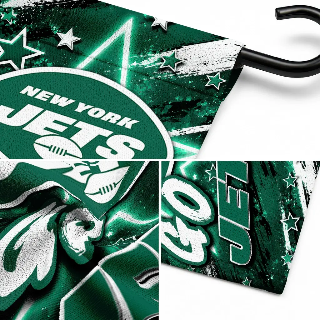 New York Jets Garden Flag Custom Glowing Star Green Latest Model New York Jets Garden Flag Custom Glowing Star Green Latest Model