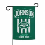 New York Jets Garden Flag Customized Distressed Stripes Green Best Selling