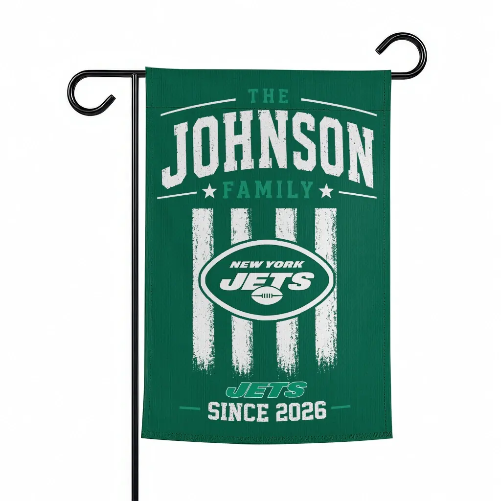 New York Jets Garden Flag Customized Distressed Stripes Green Best Selling New York Jets Garden Flag Customized Distressed Stripes Green Best Selling