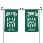 New York Jets Garden Flag Customized Distressed Stripes Green Best Selling