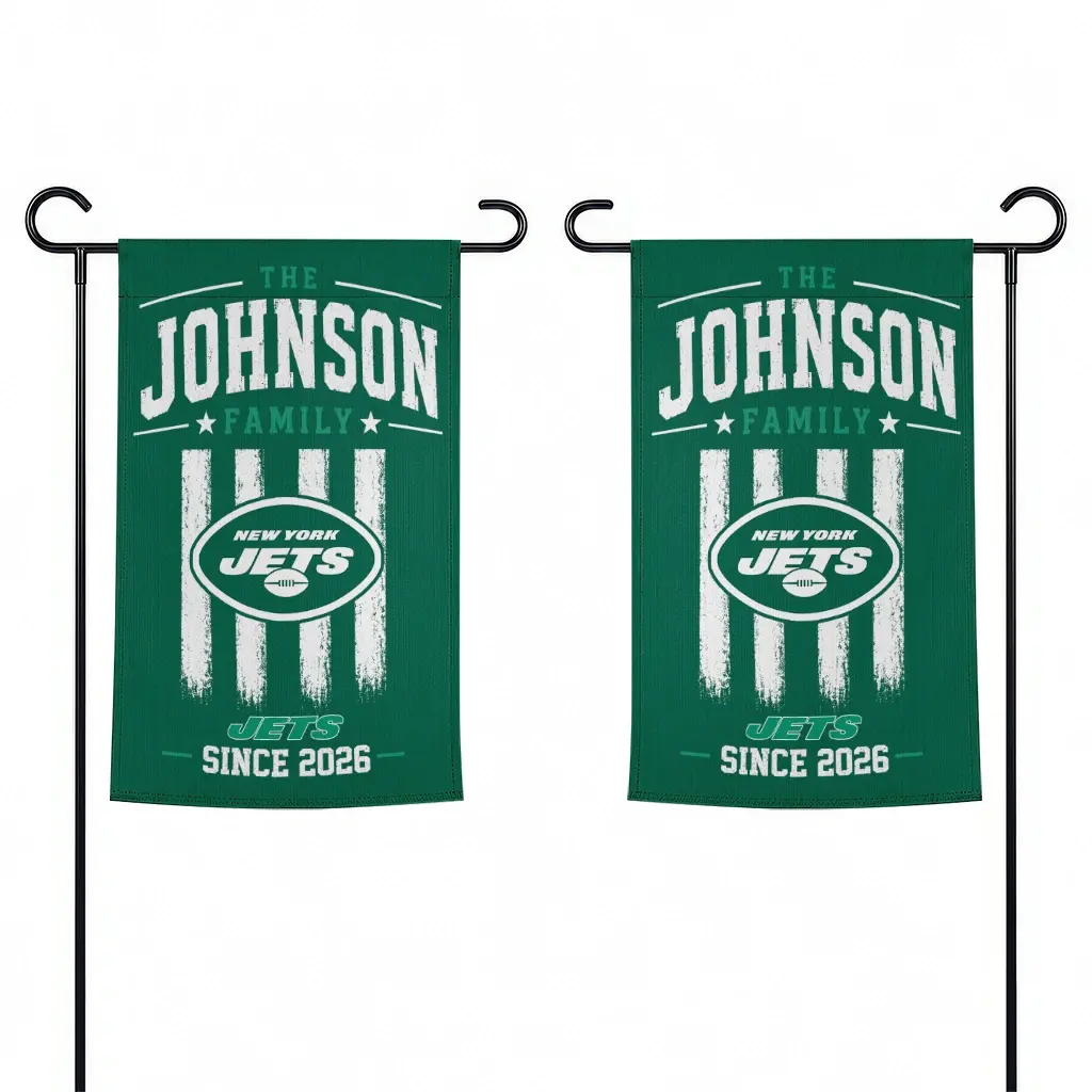 New York Jets Garden Flag Customized Distressed Stripes Green Fashion Forward New York Jets Garden Flag Customized Distressed Stripes Green Fashion Forward
