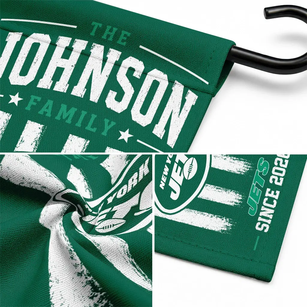 New York Jets Garden Flag Customized Distressed Stripes Green Latest Model New York Jets Garden Flag Customized Distressed Stripes Green Latest Model