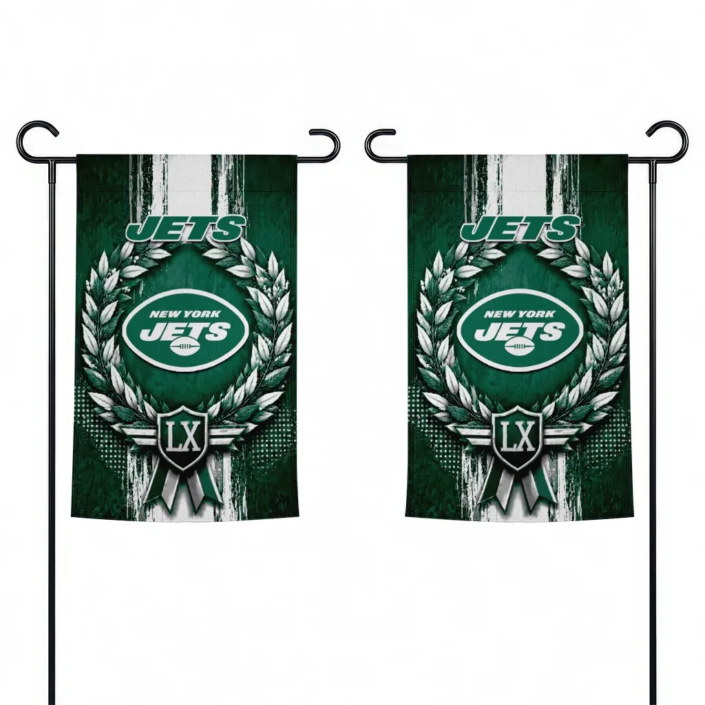 New York Jets Garden Flag Customized Laurel Wreath Green Fashion Forward New York Jets Garden Flag Customized Laurel Wreath Green Fashion Forward