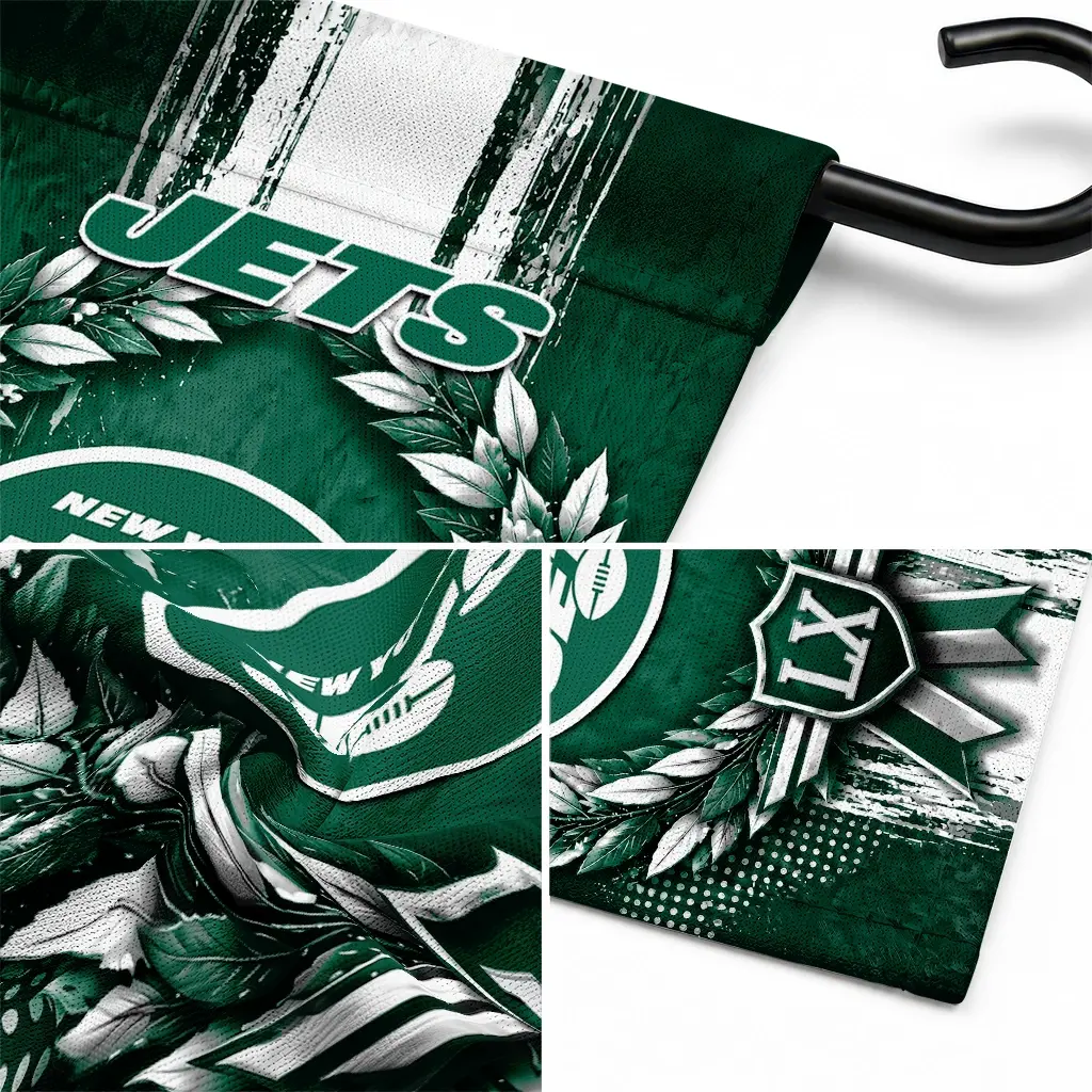 New York Jets Garden Flag Customized Laurel Wreath Green Latest Model New York Jets Garden Flag Customized Laurel Wreath Green Latest Model