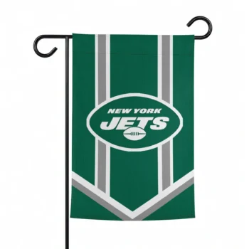 New York Jets Garden Flag Personalized Chevron Stripes Green Best Selling