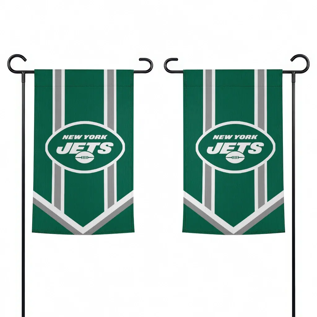New York Jets Garden Flag Personalized Chevron Stripes Green Fashion Forward New York Jets Garden Flag Personalized Chevron Stripes Green Fashion Forward