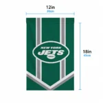 New York Jets Garden Flag Personalized Chevron Stripes Green Best Selling