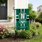 New York Jets Garden Flag Personalized Circle Medallion Green Best Selling