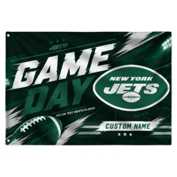 New York Jets House Flag Custom Action Streaks Green Best Selling