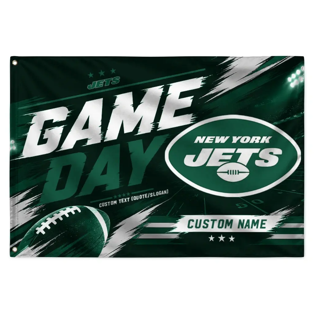 New York Jets House Flag Custom Action Streaks Green Best Selling New York Jets House Flag Custom Action Streaks Green Best Selling
