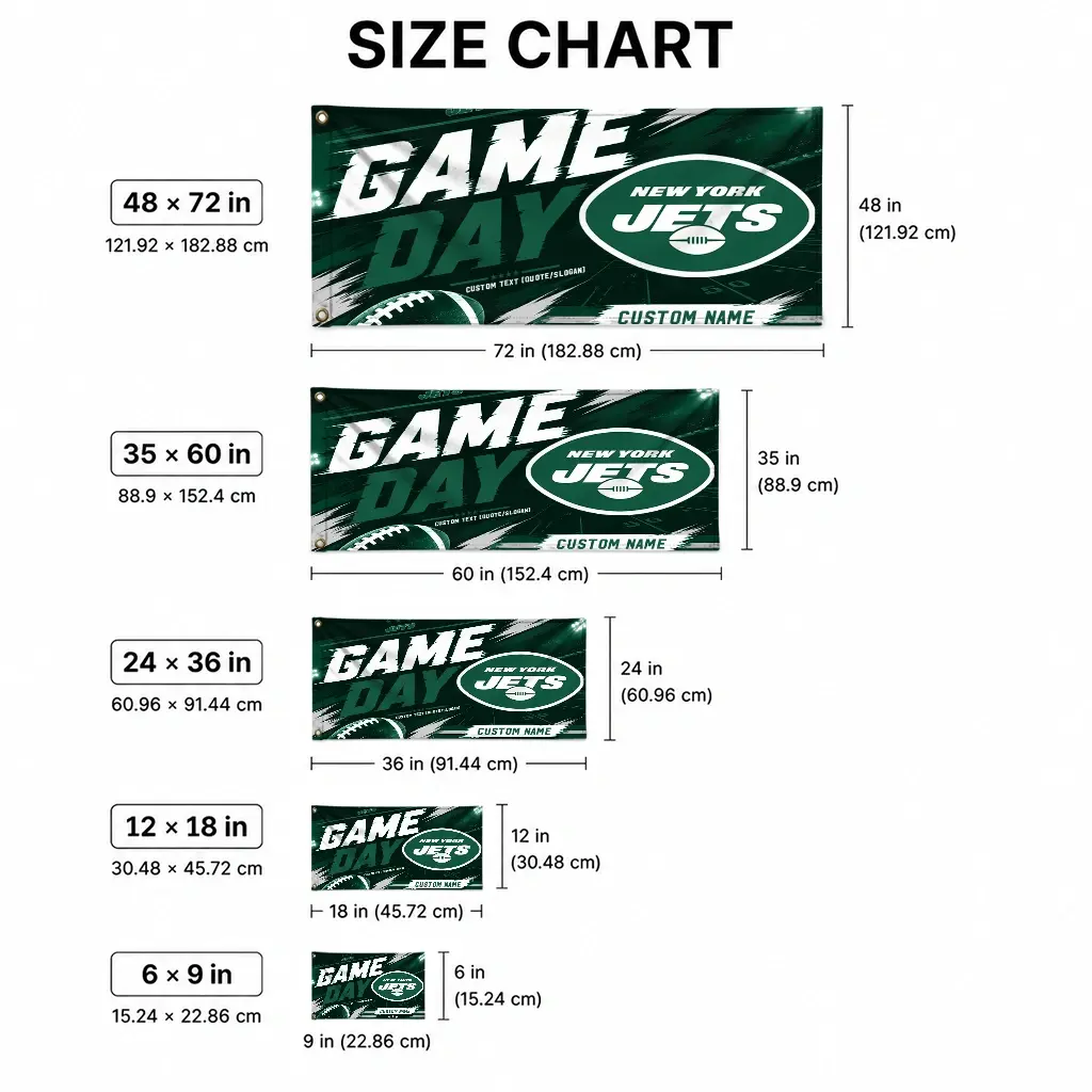 New York Jets House Flag Custom Action Streaks Green High Quality New York Jets House Flag Custom Action Streaks Green High Quality