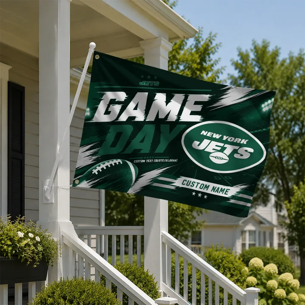 New York Jets House Flag Custom Action Streaks Green New Arrival New York Jets House Flag Custom Action Streaks Green New Arrival