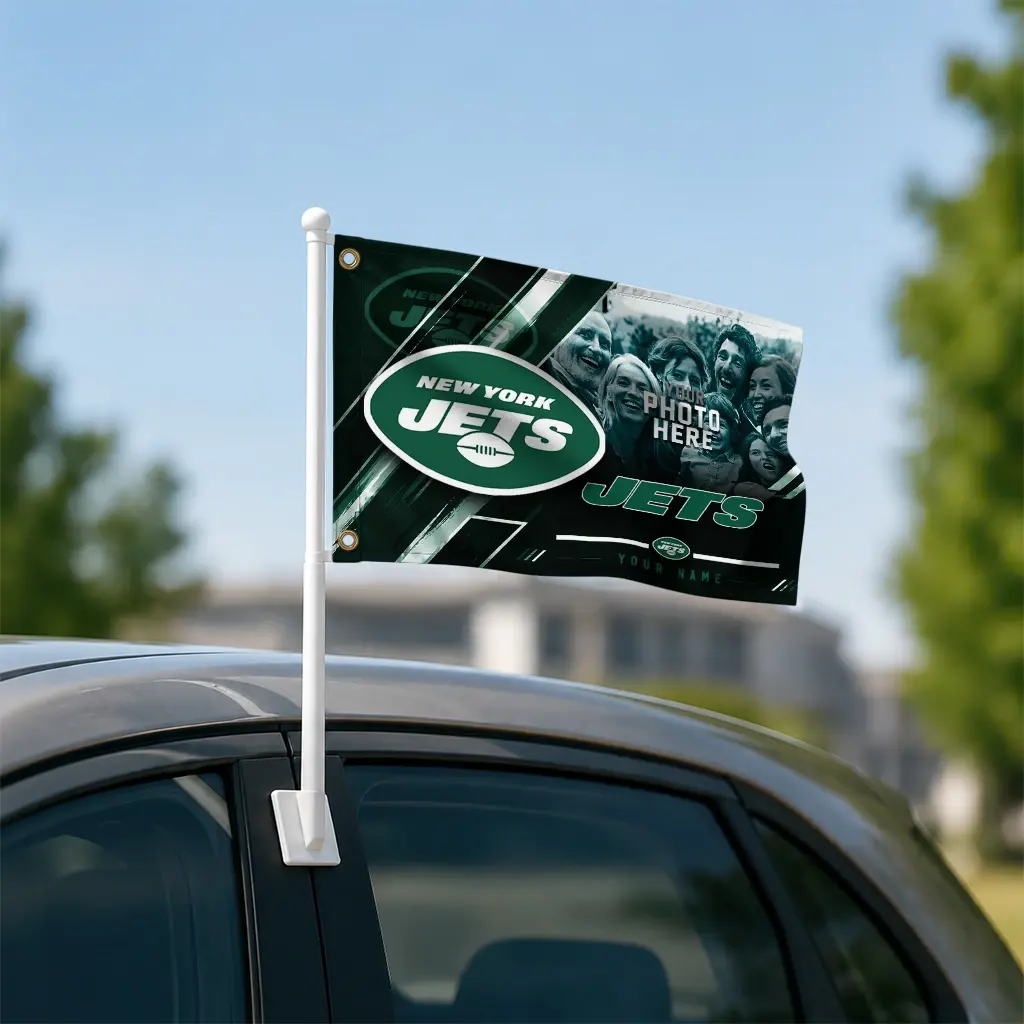 New York Jets House Flag Custom Diagonal Stripes Green Latest Model New York Jets House Flag Custom Diagonal Stripes Green Latest Model