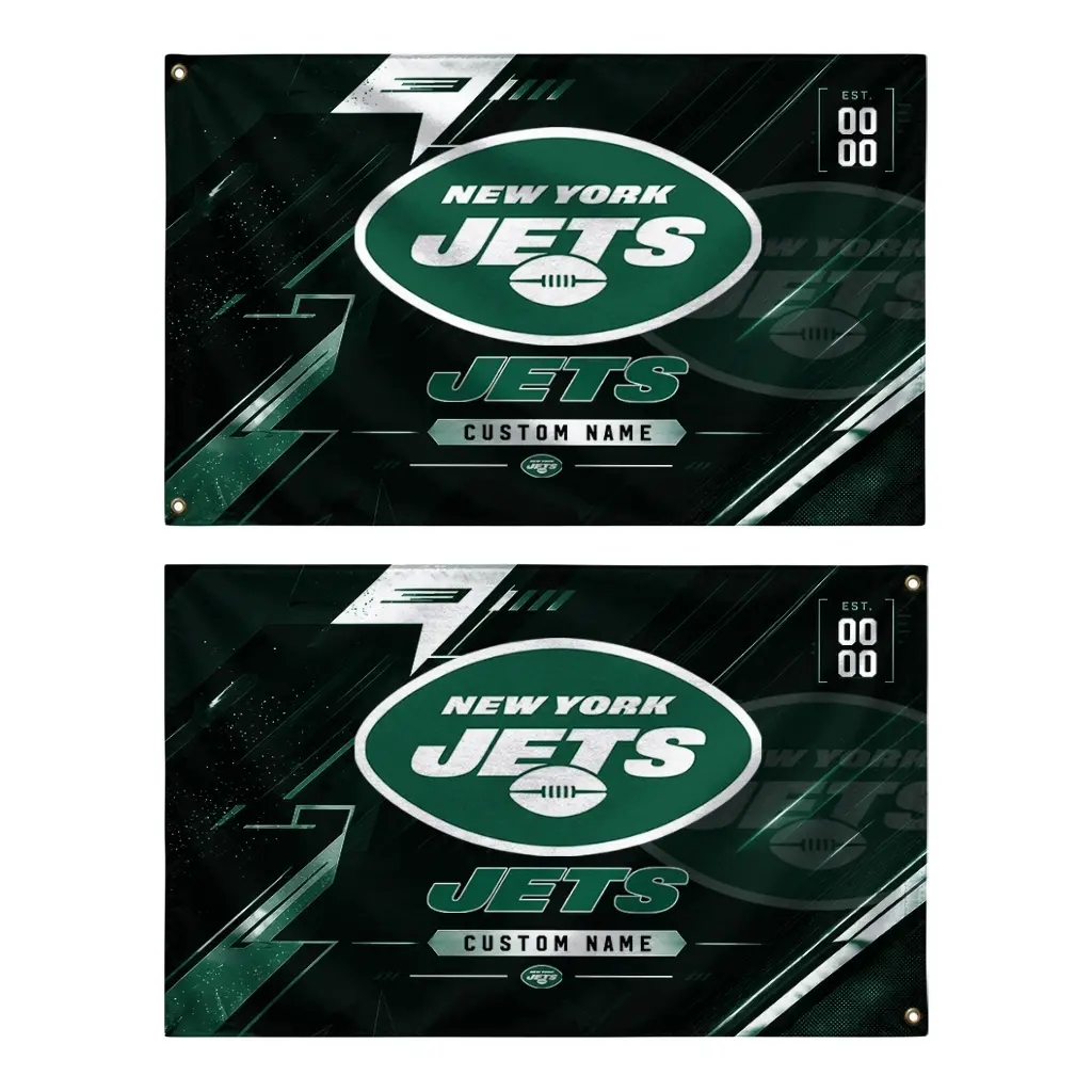 New York Jets House Flag Customized Speed Slashes Green Fashion Forward New York Jets House Flag Customized Speed Slashes Green Fashion Forward