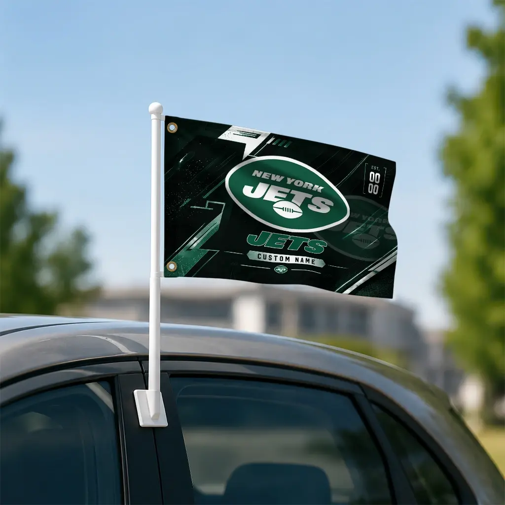 New York Jets House Flag Customized Speed Slashes Green Latest Model New York Jets House Flag Customized Speed Slashes Green Latest Model