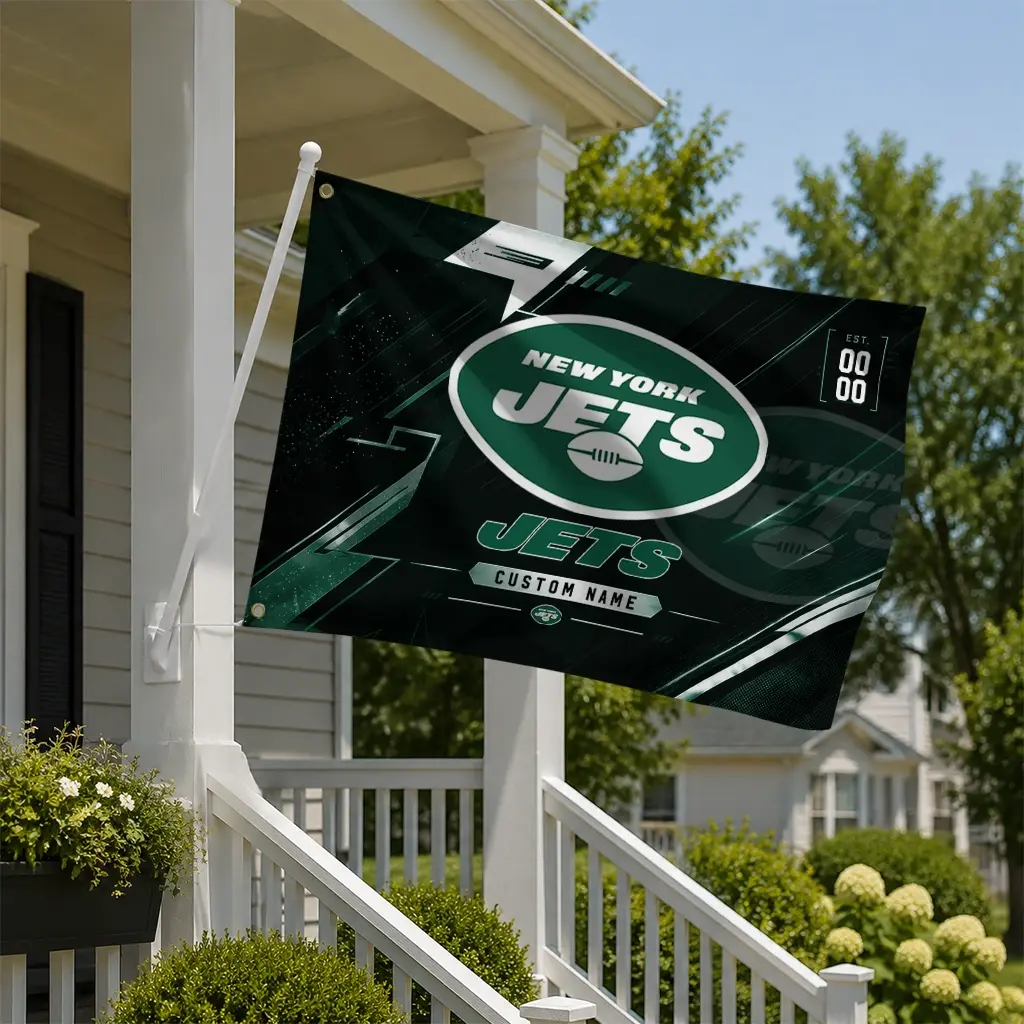 New York Jets House Flag Customized Speed Slashes Green New Arrival New York Jets House Flag Customized Speed Slashes Green New Arrival