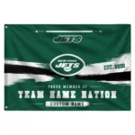 New York Jets House Flag Personalized Brushed Streaks Green Best Selling