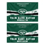 New York Jets House Flag Personalized Brushed Streaks Green Best Selling
