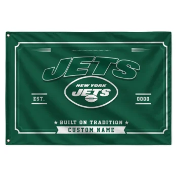 New York Jets House Flag Personalized Ornate Border Green Best Selling