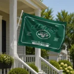 New York Jets House Flag Personalized Ornate Border Green Best Selling