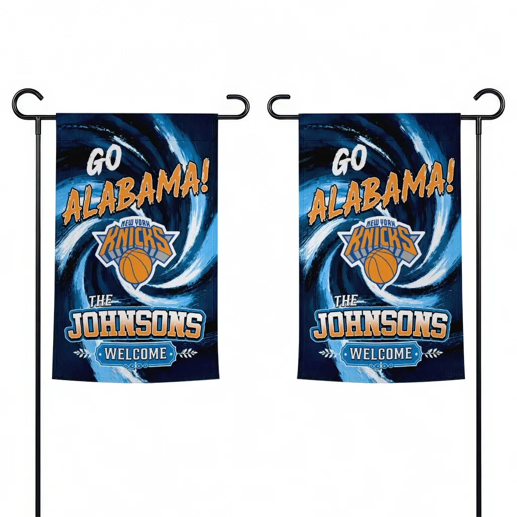 New York Knicks Garden Flag Custom Swirl Vortex Blue Fashion Forward New York Knicks Garden Flag Custom Swirl Vortex Blue Fashion Forward