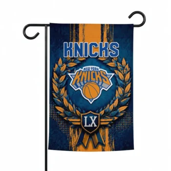 New York Knicks Garden Flag Customized Laurel Wreath Blue Best Selling
