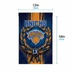New York Knicks Garden Flag Customized Laurel Wreath Blue Best Selling