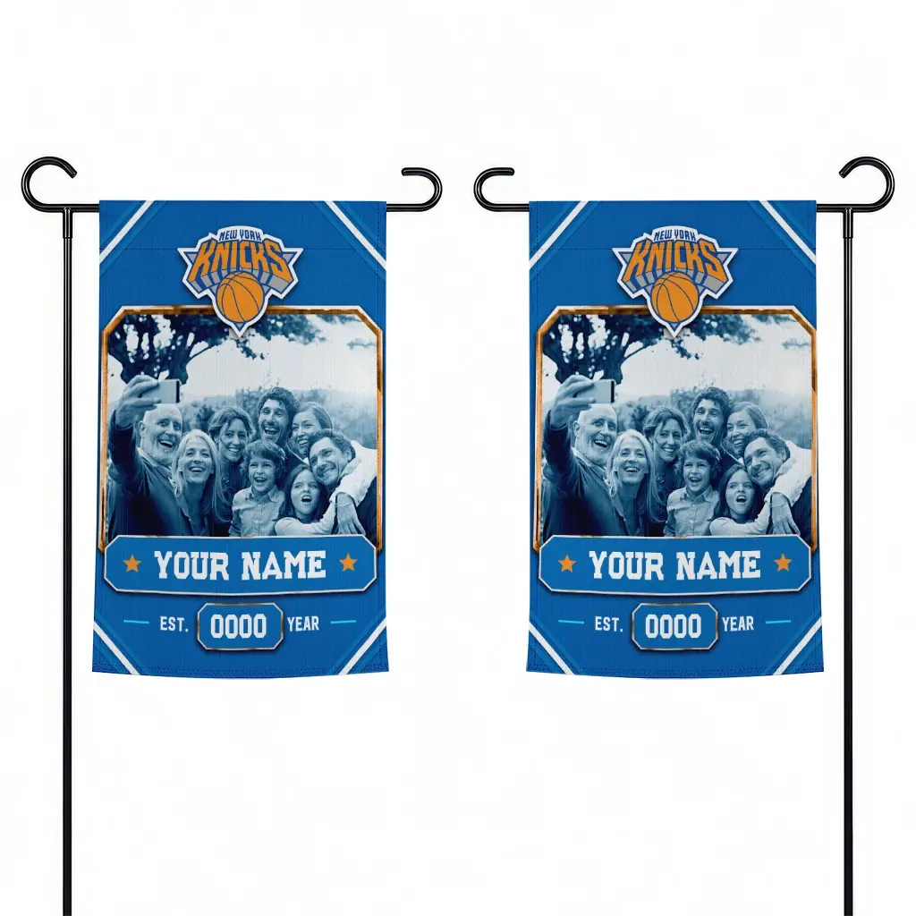 New York Knicks Garden Flag Customized Photo Frame Blue Fashion Forward New York Knicks Garden Flag Customized Photo Frame Blue Fashion Forward