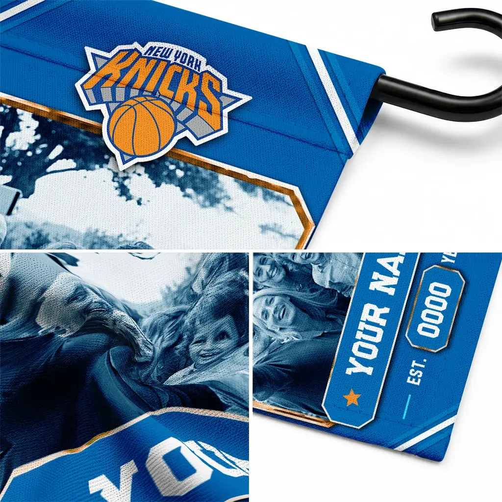 New York Knicks Garden Flag Customized Photo Frame Blue Latest Model New York Knicks Garden Flag Customized Photo Frame Blue Latest Model