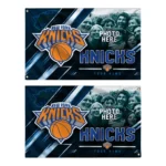 New York Knicks House Flag Custom Diagonal Stripes Blue Best Selling