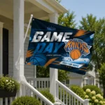 New York Knicks House Flag Custom Energy Brushstrokes Blue Best Selling