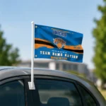 New York Knicks House Flag Personalized Brushed Streaks Blue Best Selling