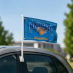 New York Knicks House Flag Personalized Ornate Border Blue Best Selling