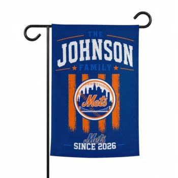 New York Mets Garden Flag Custom Distressed Stripes Blue Best Selling