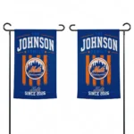 New York Mets Garden Flag Custom Distressed Stripes Blue Best Selling