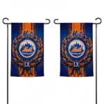 New York Mets Garden Flag Custom Laurel Wreath Blue Best Selling