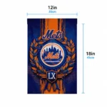 New York Mets Garden Flag Custom Laurel Wreath Blue Best Selling