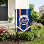New York Mets Garden Flag Customized Chevron Stripes Blue Best Selling