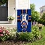 New York Mets Garden Flag Customized Circle Medallion Blue Best Selling