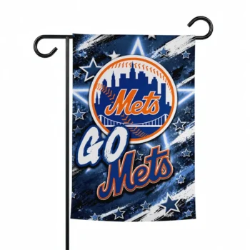 New York Mets Garden Flag Personalized Glowing Star Blue Best Selling
