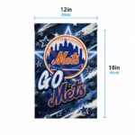 New York Mets Garden Flag Personalized Glowing Star Blue Best Selling