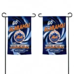 New York Mets Garden Flag Personalized Swirl Vortex Blue Best Selling